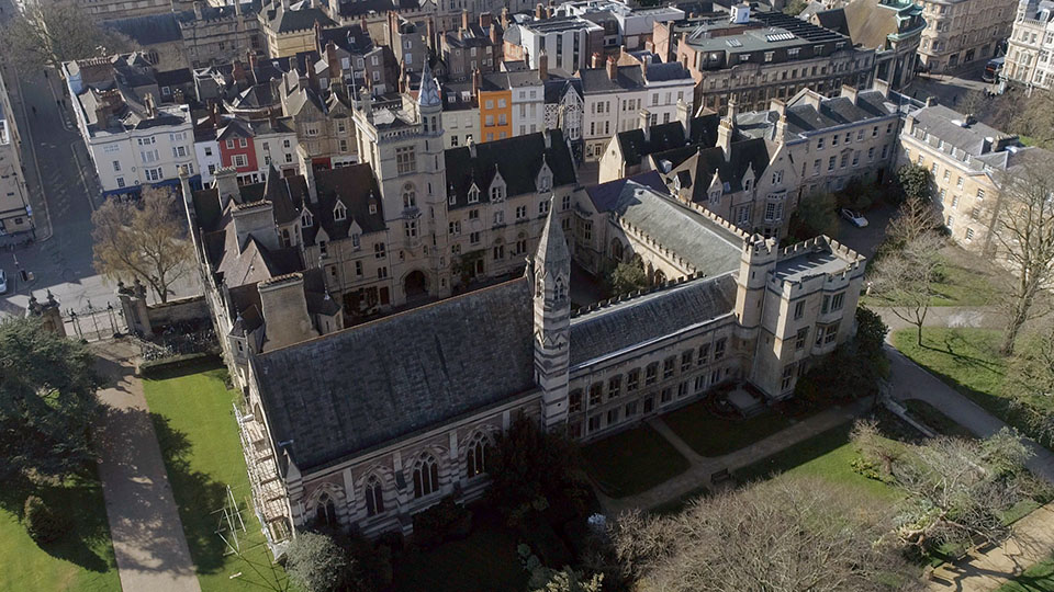Balliol College Oxford Aerial Drone