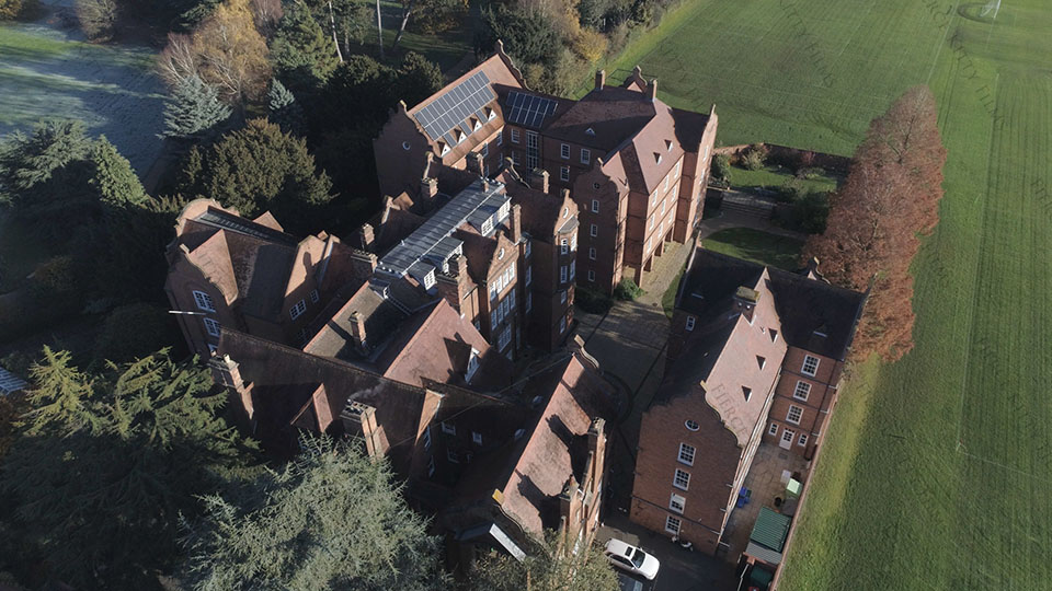 Linacre College Oxford Aerial Drone
