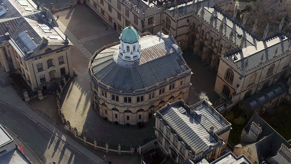 Sheldonian Theatre Oxford Aerial Drone