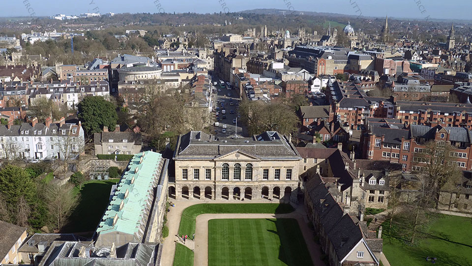 Worcester College Oxford Aerial Drone